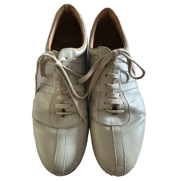 Bally Free Men’s Athletic Shoes Size Medium 10.5 E Beige Leather Chic Sneakers - Picture 2 of 10